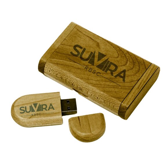 SUVIRA Eco-Friendly Wooden USB Flash Drive with Wood Box - 64GB - USB 3.0 - Picture 10 of 11